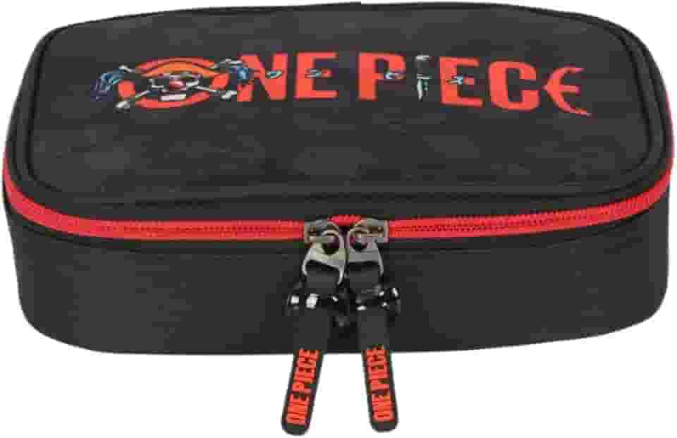 Estojo escolar masculino juvenil one piece Luxcel (VERMELHA)