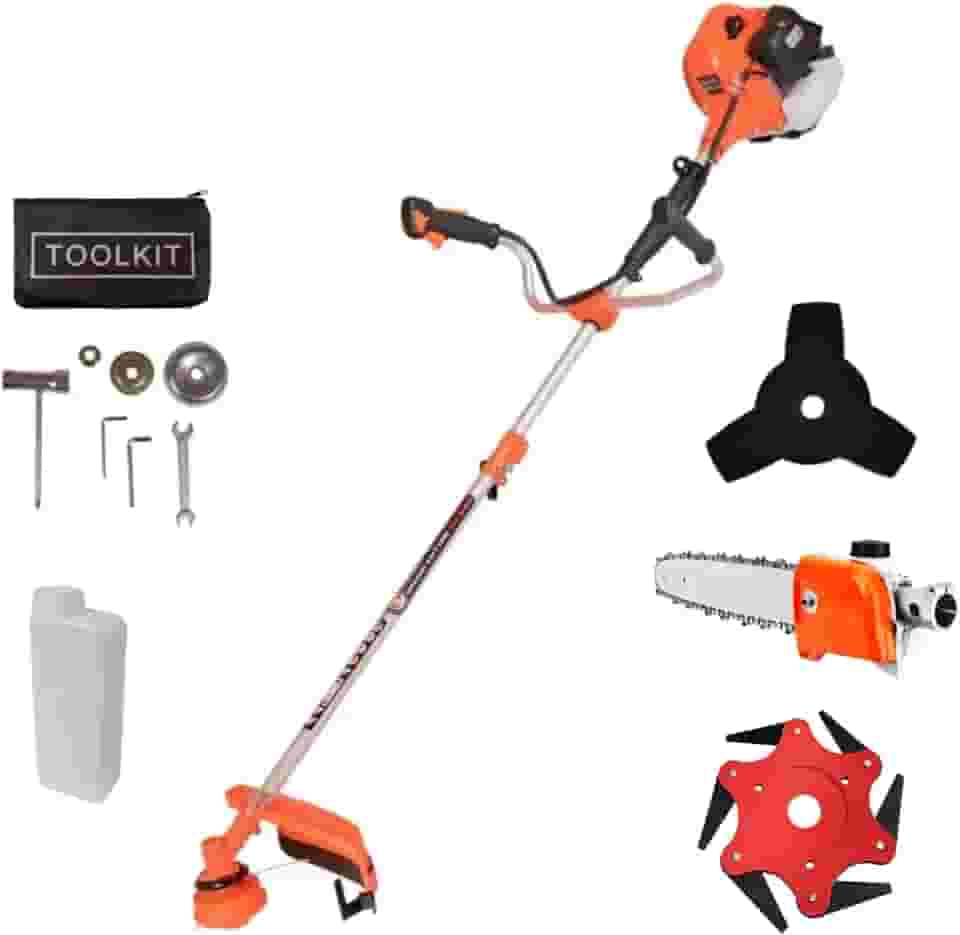 Roçadeira Profissional a Gasolina 65CC, 3HP, 2 Tempos, Gasolina, Disco de 6 Pontas e Motopoda Inclusos, Potência e Versatilidade, Qualidade e Eficiência, Uso Profissional e Doméstico