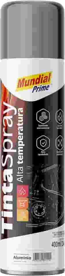 Tinta Spray Alta Temperatura 400ml, MUNDIAL PRIME, Aluminio, AE01000098