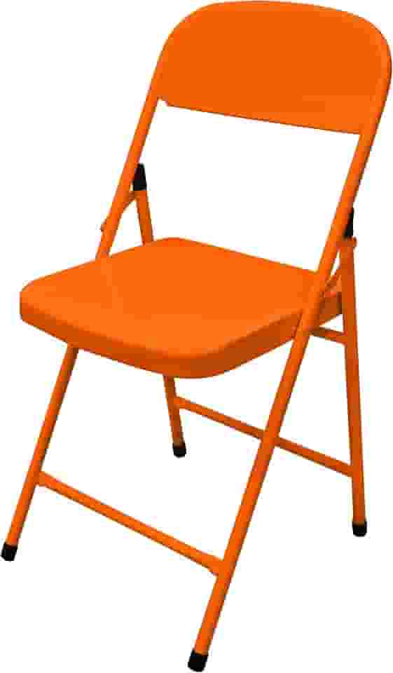 Cadeira Dobrável Aço Cor:Laranja