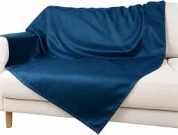Manta Sued Aveludada para Sofá Grande Conforto e Sofisticação em Cada Toque(Azul,2 Lugares)