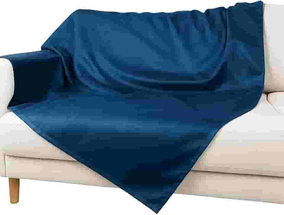 Manta Sued Aveludada para Sofá Grande Conforto e Sofisticação em Cada Toque(Azul,2 Lugares)
