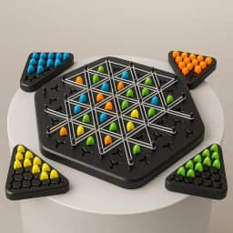 Jogos de Tabuleiro Estratégicos dos Triângulos| Desenvolve Raciocínio Lógico e Educativo | Ideal para Família Amigos e Crianças a partir de 5 anos (Modelo 1)