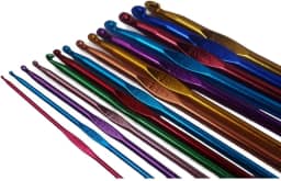 Kit Com 14 Agulhas De Crochê Cabo De Alumínio