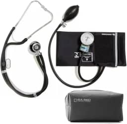 Aparelho De Pressao Esfigmomanometro Estetoscopio Pa Med (Preto)