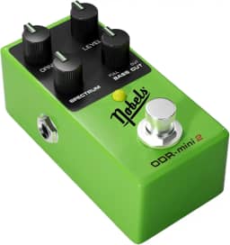Nobels ODR-MINI 2 Pedal de Overdrive Compacto com Controle SPECTRUM, Corte de Graves e Knobs 'Glow in the Dark' - 9V~18V DC, True Bypass, Ideal para Blues, Rock e Hardrock
