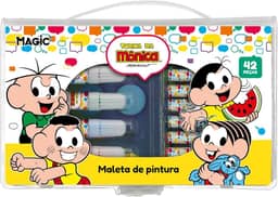Kit Maleta de Pintura 42 peças Turma da Mônica
