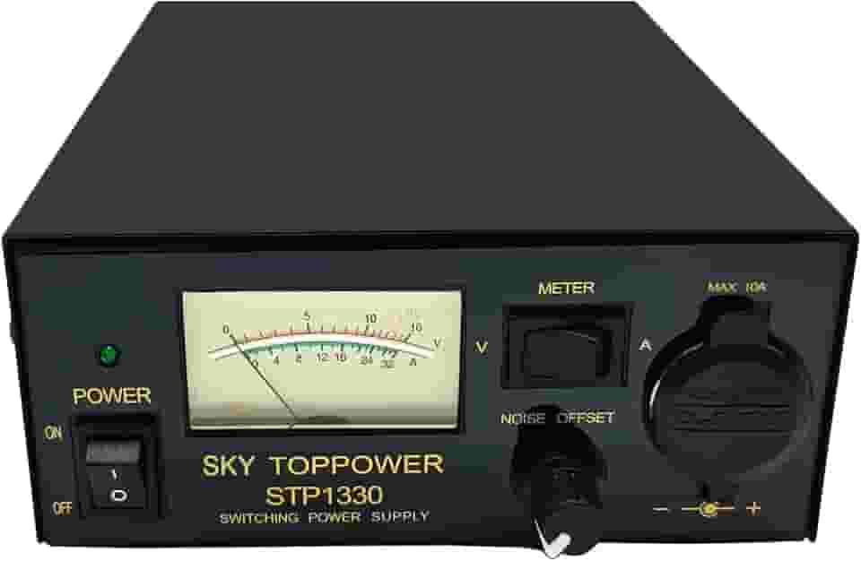 SKY TOPPOWER Fonte de Alimentação de Bancada 13,8 V 30A, Conversor Ac-Para-Dc de Bancada de Laboratório Doméstico Regulado por Dc Analógico para Rádio Amador/Cb/Ham, com Soquete de Isqueiro de Carro,