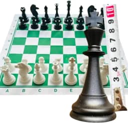 Jogo Xadrez Oficial Tabuleiro Grande Peças Resistentes Clássico para Treino, Escola e Competição