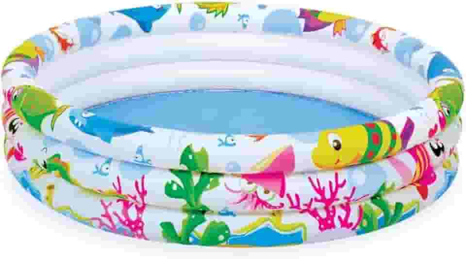 Piscina Infantil 3 Anéis 180l Inflável Para Bolinhas Água PVC Plástico Colorido