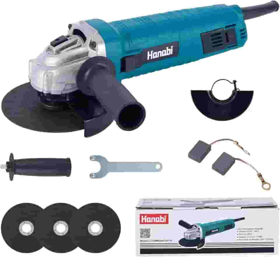 Esmerilhadeira 110v com Controle de Velocidade 880w Profissional Elétrica Lixadeira Angular 4.1/2" 115cm 11000RPM, Ferramenta de Corte e Desbaste para Metal, Concreto e Madeira