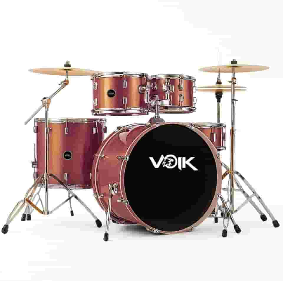 Bateria Acústica Voik BAM22 Red Copper Completa