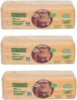 3 Serragem Forração Maravalha Prensada Para Hamster Roedores Aves e Composteiras