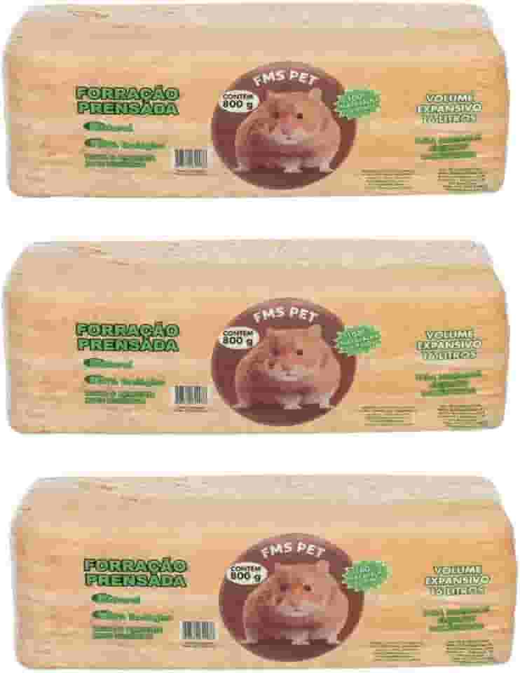 3 Serragem Forração Maravalha Prensada Para Hamster Roedores Aves e Composteiras
