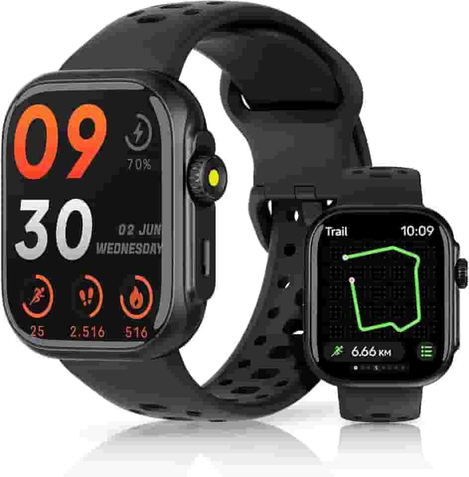 Smartwatch GPS, Relogio Smartwatch Feminino e Masculino,Tela HD de 1,85', Alexa, 100 Esportes,Frequência Cardíaca e Monitoramento do Sono, 3ATM à rova d'água,Compatível com Android iOS FB041