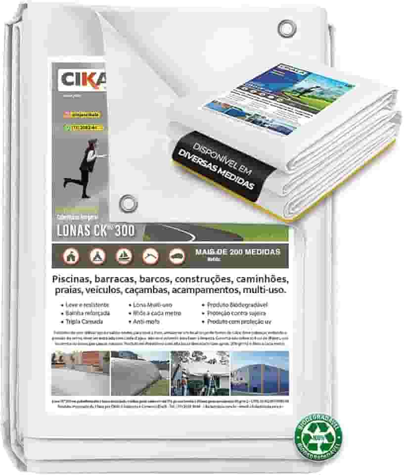 Lona de Polietileno 4x2m Branca 300 Micras – Impermeável e Reforçada Multiuso