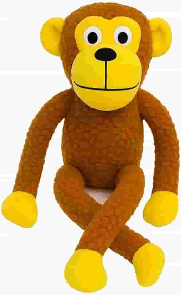 Macaco de Pelúcia Grande com Apito Brinquedo Mordedor para Cachorro