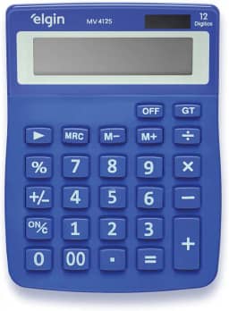 Calculadora de Mesa 12 Dígitos MV 4125 Azul Elgin