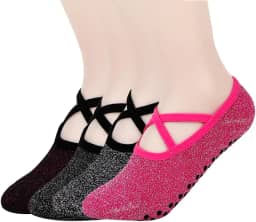 Meias Antiderrapante Pilates Sapatilha Estampas