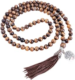 Japamala 108 contas em Pedras Naturais Olho de Tigre