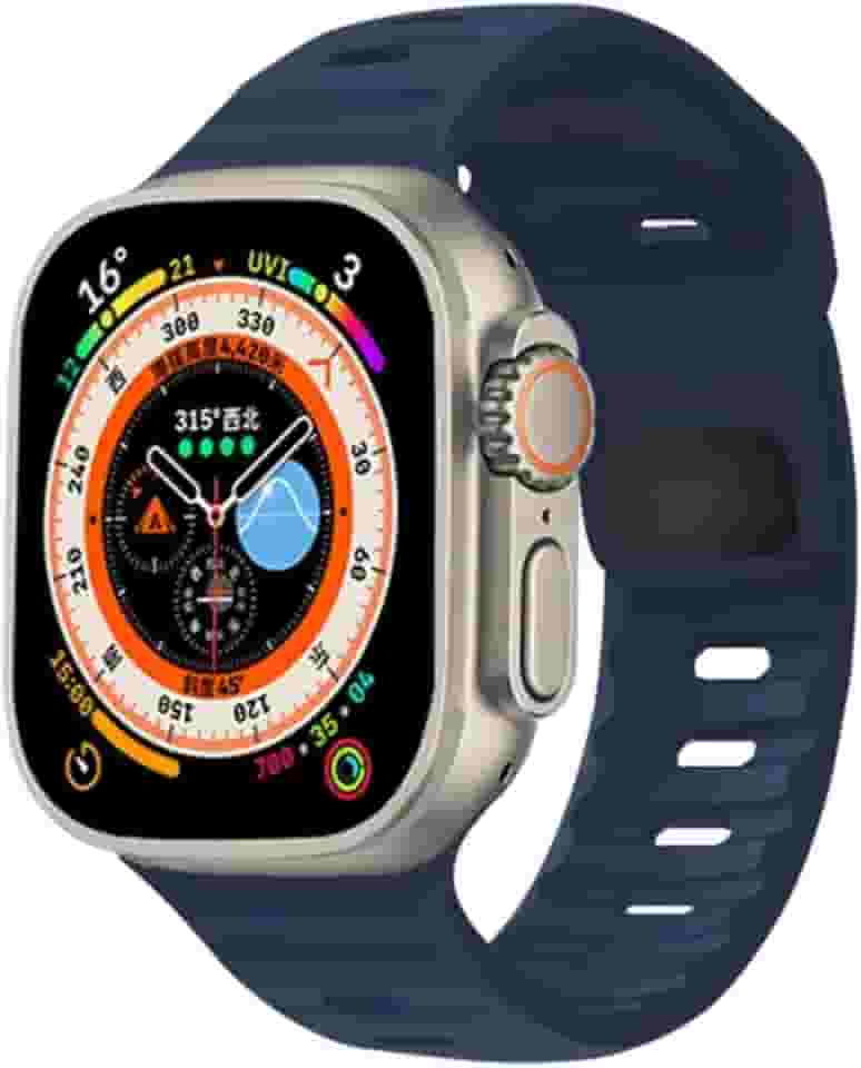 Pulseira de Silicone Mariner Para Apple Watch 42mm 44mm 45mm Ultra 1 e 2 de 49mm