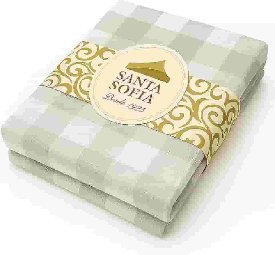 Toalha De Mesa Picnic Algodao Xadrez 04 Lugares 1,40 X 1,40 (Cinza Claro)