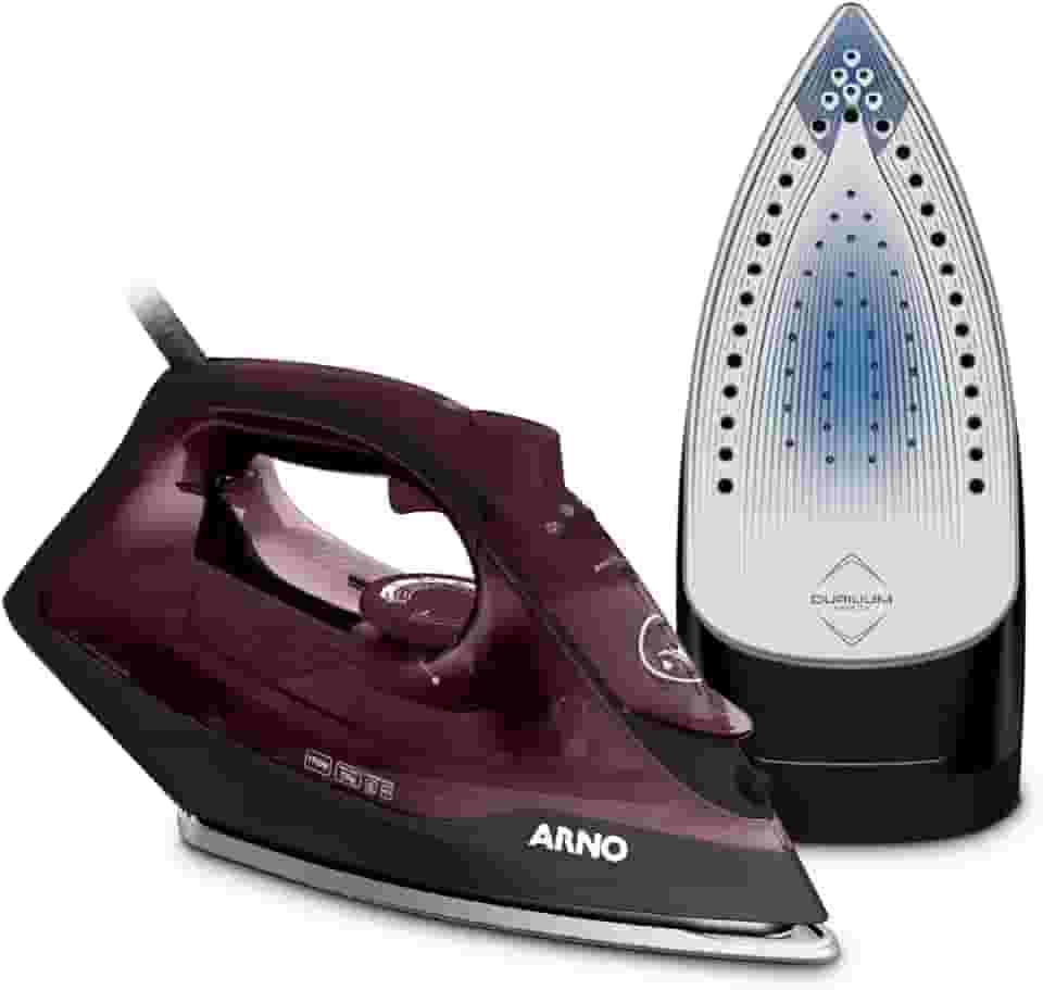 Ferro a Vapor Arno Ultragliss com Base Durilium Airglide, deslizamento mais rápido e maior resistência, 1750W, Vinho, FMV 220V