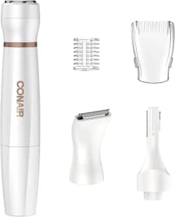 Depilador e Aparador Facial e Corporal Feminino Conair All-In-One - 5 Acessórios, Sem Fio, Pilha