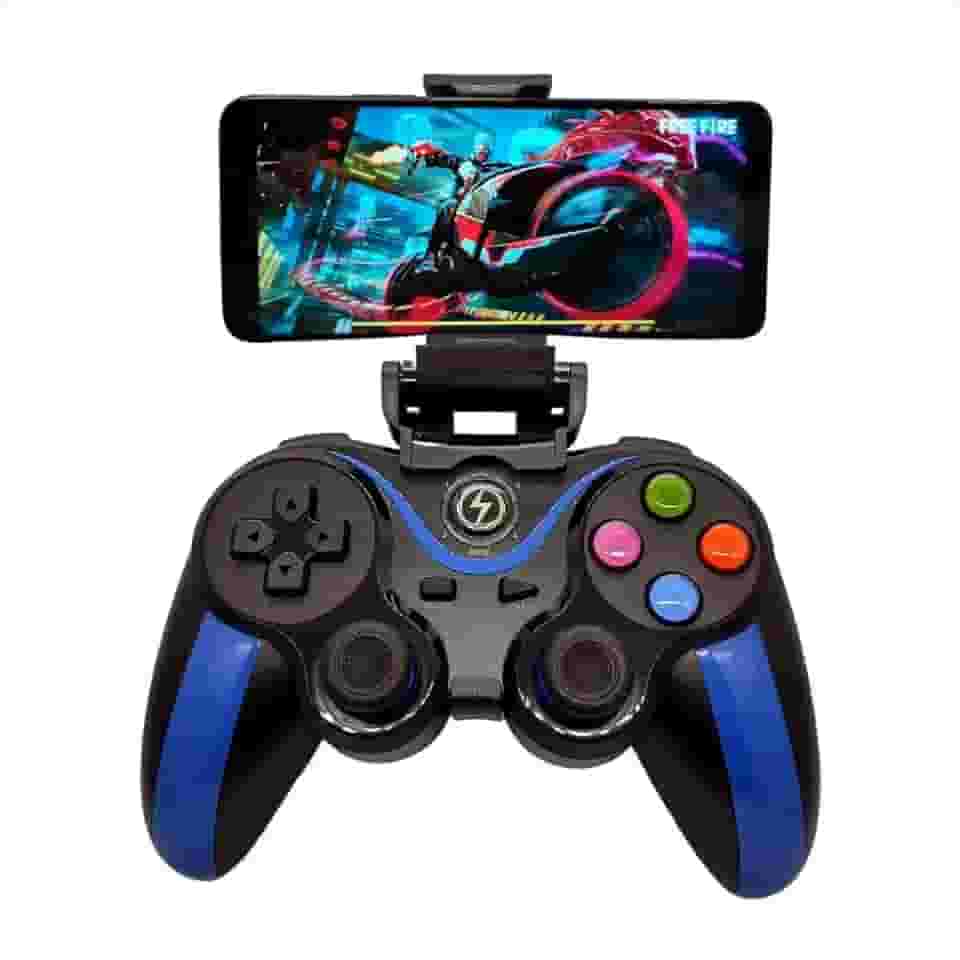 Controle Gamer G7 V1 – Controle Sem Fio Bluetooth para Celulares, Tablets, PS3, PS4, PC e Smart TVs com Bateria de Longa Duração (Azul)