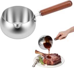 Panela Aquecedora de Manteiga de Leite de 800 ml / 768.3 g Aço Inoxidável 304 Panela para Molho de Leite com Molho de Café e Caramelo para Derreter Manteiga