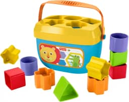 Fisher-Price Brinquedo para Bebês Balde Primeiros Blocos para crianças a partir de 6 meses