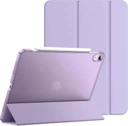 JETech Capa para iPad Air 11 Polegadas M3/M2 (2025/2024), iPad Air 5/4 (10,9 Polegadas, Modelo 2022/2020), Capa Traseira Rígida com Suporte Fino e Ativação/Repouso Automático (Luz Roxa)