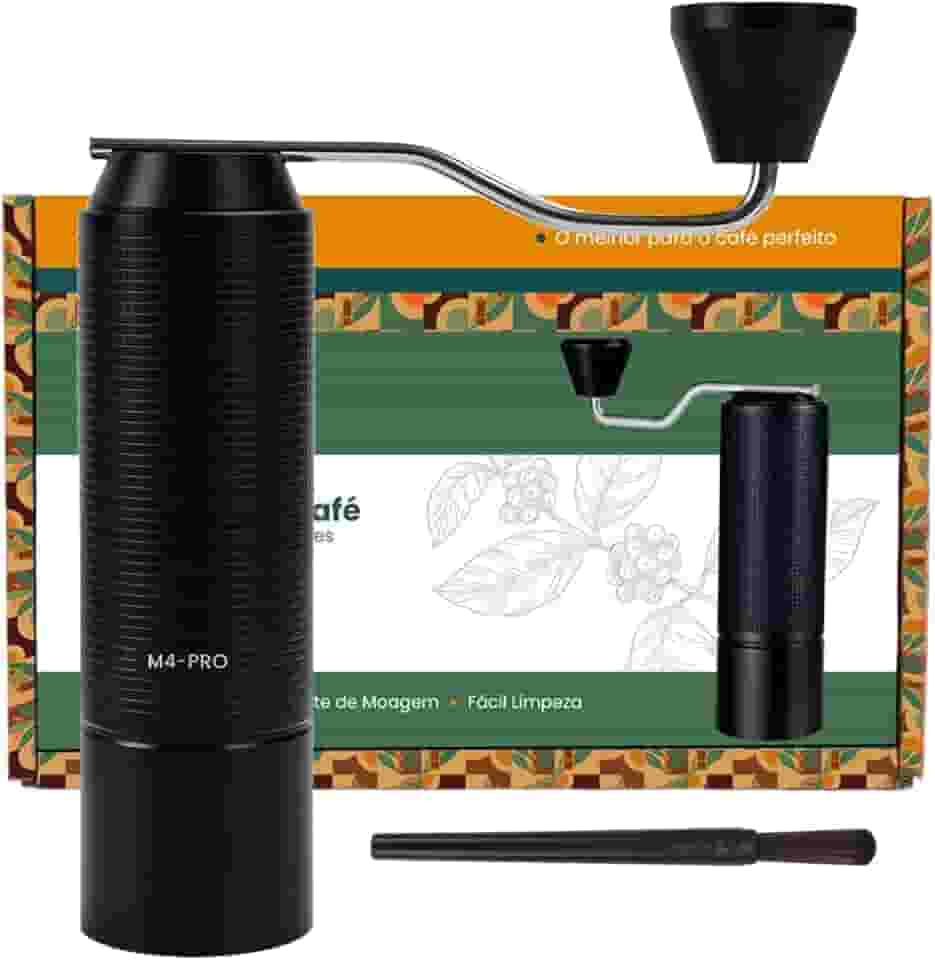ICoffee Moedor de Café Manual M3PRO Com Capacidade de 20g/30g Com Broca Cônica de Aço Inoxidável CNC, Ajuste Interno Ajustável, Posicionamento de Rolamento Duplo (30g Preto)