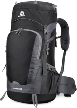 mochila de caminhada,Mochila de caminhada 65L resistente à água com capa de chuva Mochila de viagem esportiva ao ar livre para camping escalada montanhismo