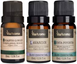 Kit Respiração 3 Óleos Essenciais Via Aroma 10ml