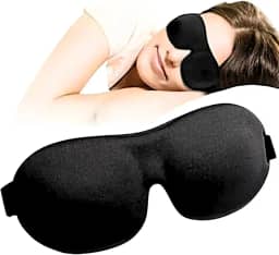 Máscara de Dormir 3D Anatômica Tapa Olho para Sono Profundo com Alça Ajustável Premium