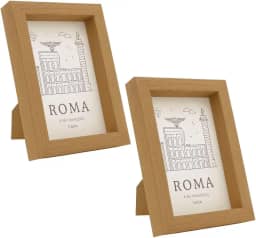 Kit 2 Porta Retratos 10x15 cm Madeira MDF Decoração Sala