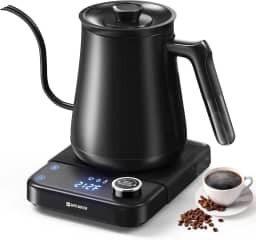 Chaleira elétrica, chaleira elétrica HIYAKOI pescoço de ganso com controle de temperatura, chaleira para café e chá, chaleira elétrica de aço inoxidável de aquecimento rápido de 1200 W, mantém quente,