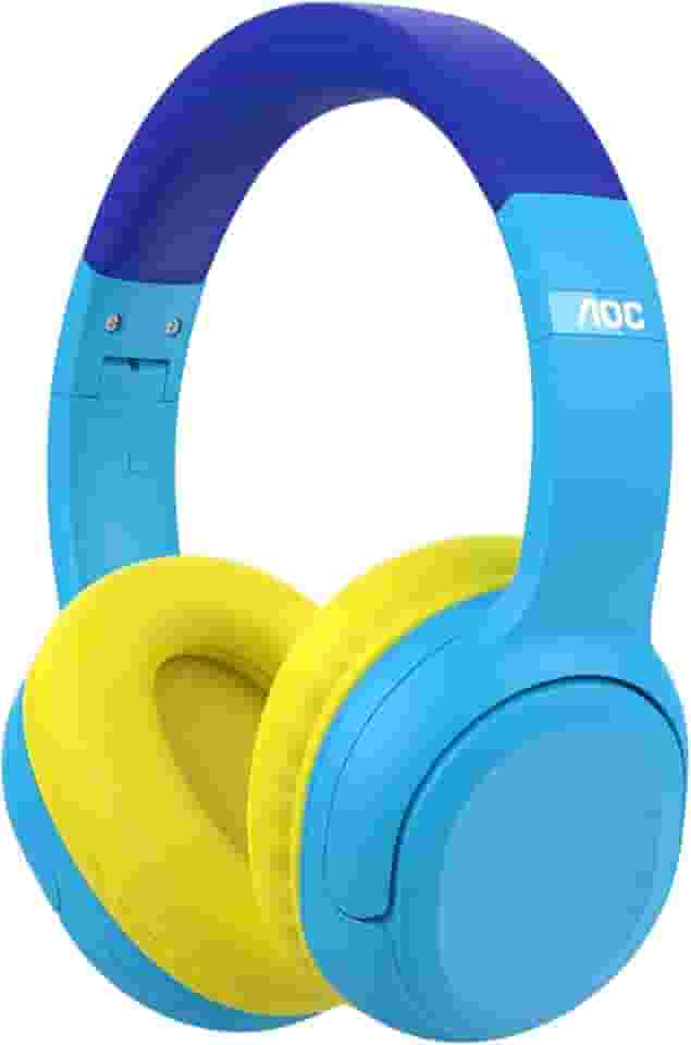 AOC - Headphone Bluetooth Luccas Neto Aventureiro Azul LN001BL/00 com adesivos para personalizar seu fone!