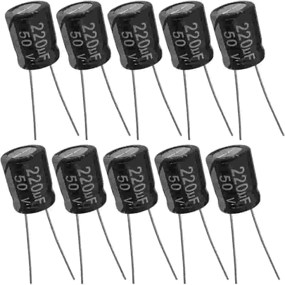 Capacitor Eletrolítico 220uF 50V - Kit 10 Peças