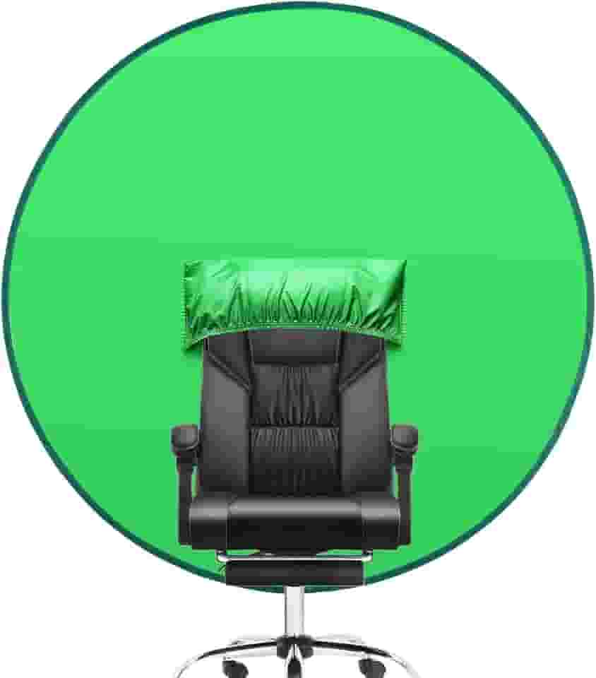 fundo fotografico,fundo verde,tela verde chroma key 143 cm Dobrável dupla face, capa de cadeira, tecla cromada, tela de fundo para transmissão, fotografia, chroma key, jogos, zoom, chat de vídeo