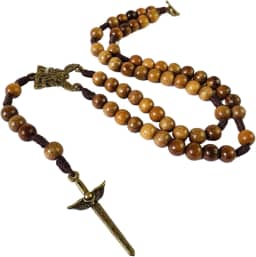 Colar Terço de São Miguel Arcanjo Com Espada