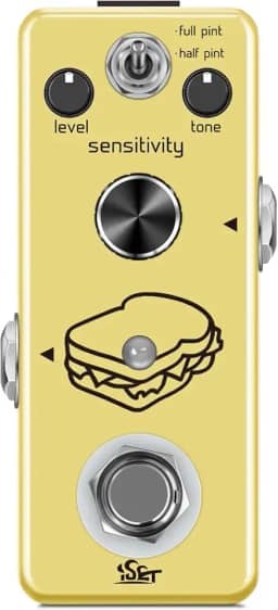 ISET Pedal De Compressor Guitarra Sanduíche Para Baixo Elétrico True Bypass