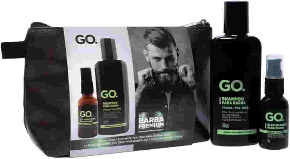 GO. Man Kit Necessaire Shampoo E Óleo Tree Barba E Cabelo Anti Coceira Previne A Caspa Natural Vegano Sem Sulfato Sem Sal Hidratante E Condicionante Com Necessaire Go Man 2 Produtos Em 1