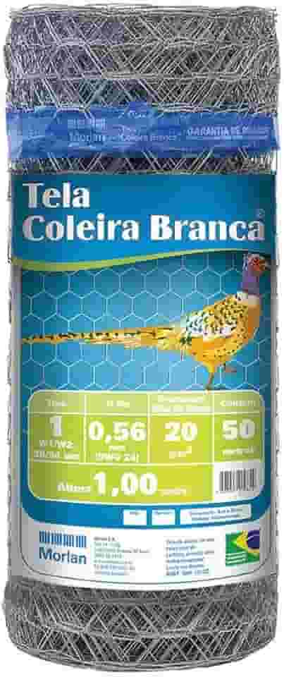 Tela metálica para pinteiro fio 24 BWG x 1,0 m rolo com 50 metros - Morlan