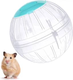 Bola de exercício para hamster, roda de corrida transparente de 14 cm para hamsters anões para reduzir o tédio e aumentar a atividade