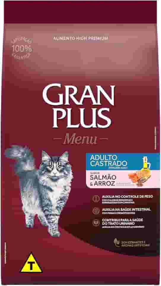 GRANPLUS GATOS CASTRADO SALMÃO E ARROZ 1X10,1kg