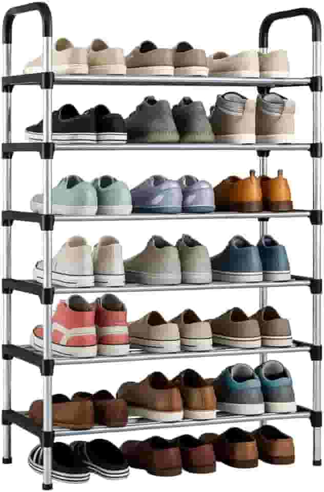 Sapateira Multiuso de Aço Inox – Compacta, Resistente e Ideal para Organizar Calçados no Dia a Dia (6 Andares)