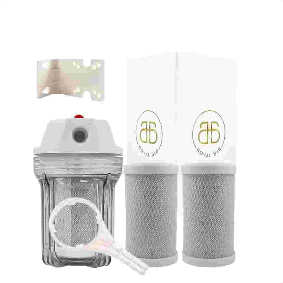 Filtro De Água Para Chuveiro Carvão Ativado 2 Refis Completo Cor Transparente