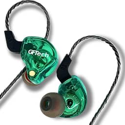 Fone In Ear Monitor de Áudio Retorno de Palco com Isolamento Acústico Alta Definição - GFTech (Verde)